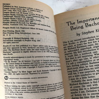 Roadwork by Stephen King [1996 PAPERBACK] - Bookshop Apocalypse