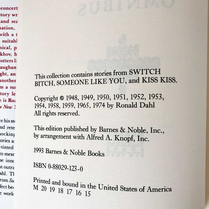 The Roald Dahl Omnibus [1993 HARDCOVER]