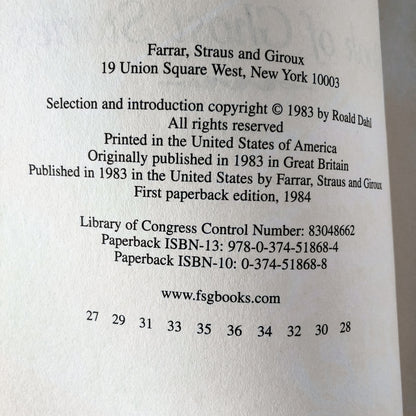 Roald Dahl's Book of Ghost Stories [TRADE PAPERBACK] - Bookshop Apocalypse