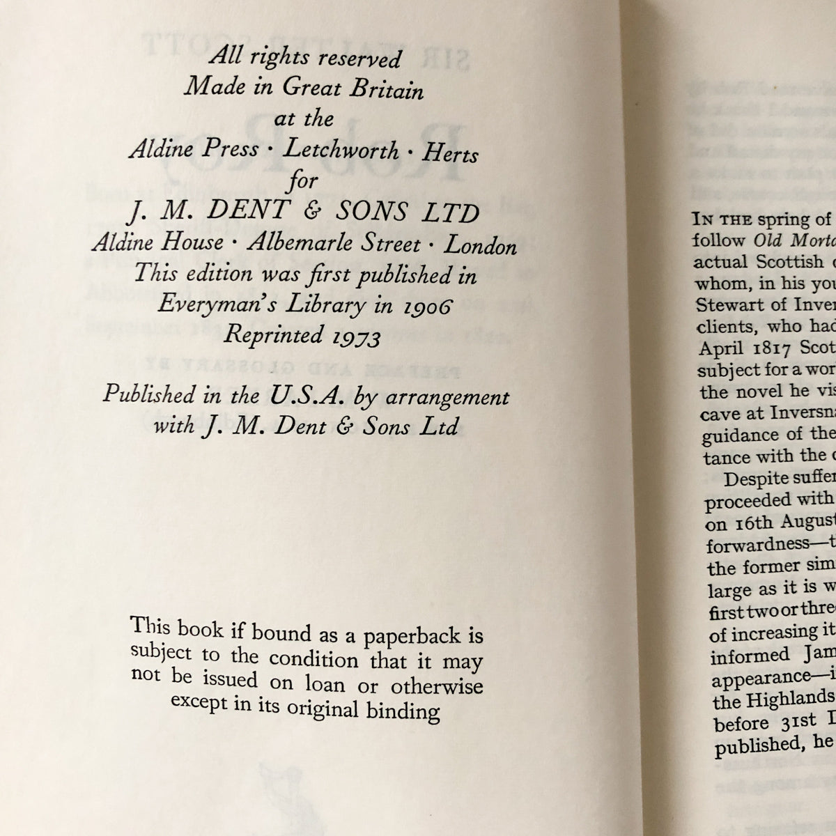 Rob Roy by Sir Walter Scott [EVERYMAN'S LIBRARY PAPERBACK] - Bookshop Apocalypse