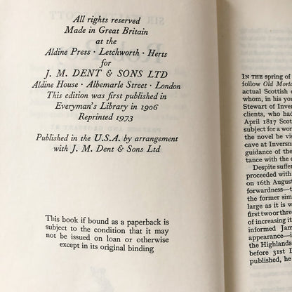 Rob Roy by Sir Walter Scott [EVERYMAN'S LIBRARY PAPERBACK] - Bookshop Apocalypse