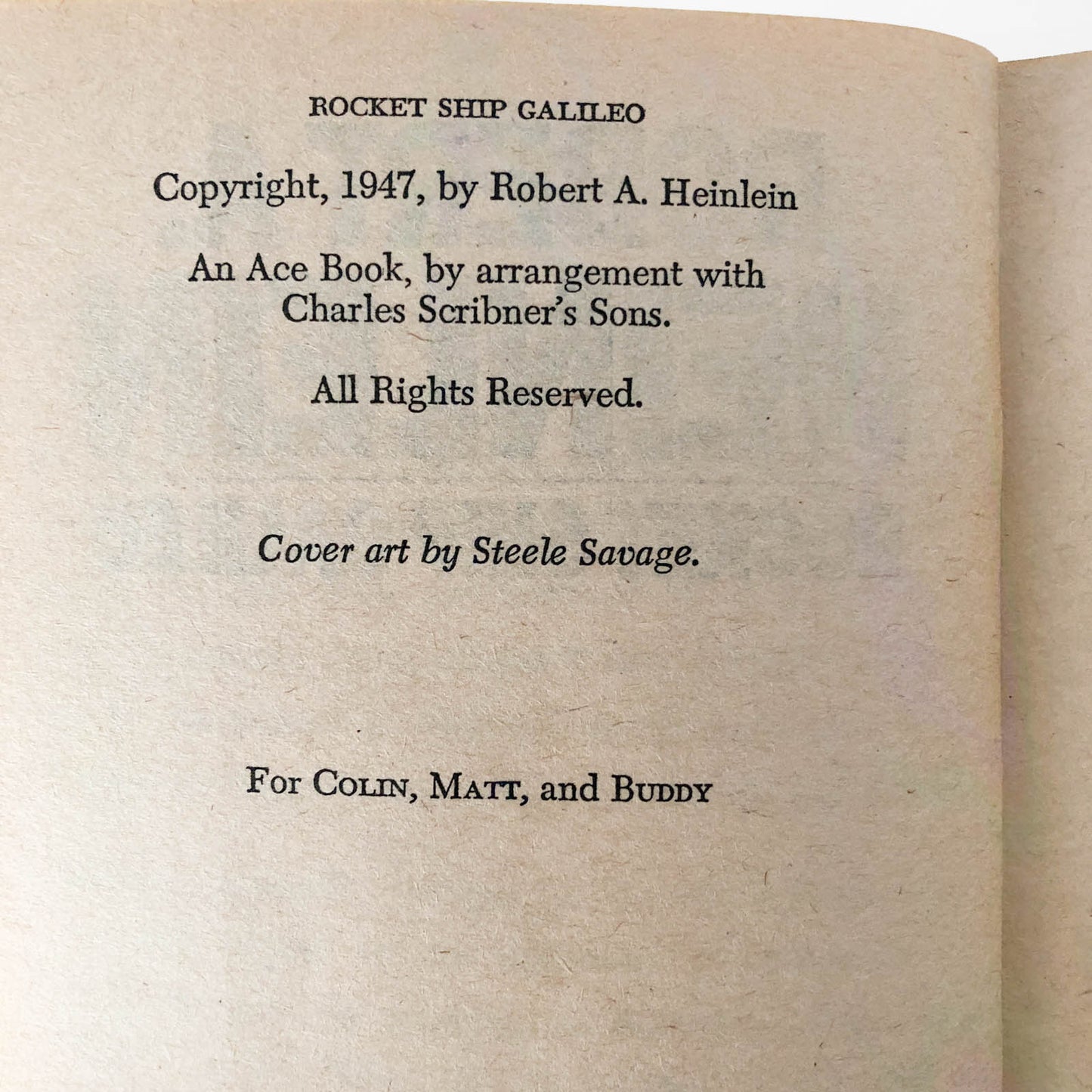 Rocket Ship Galileo by Robert A. Heinlein [1947 PAPERBACK]