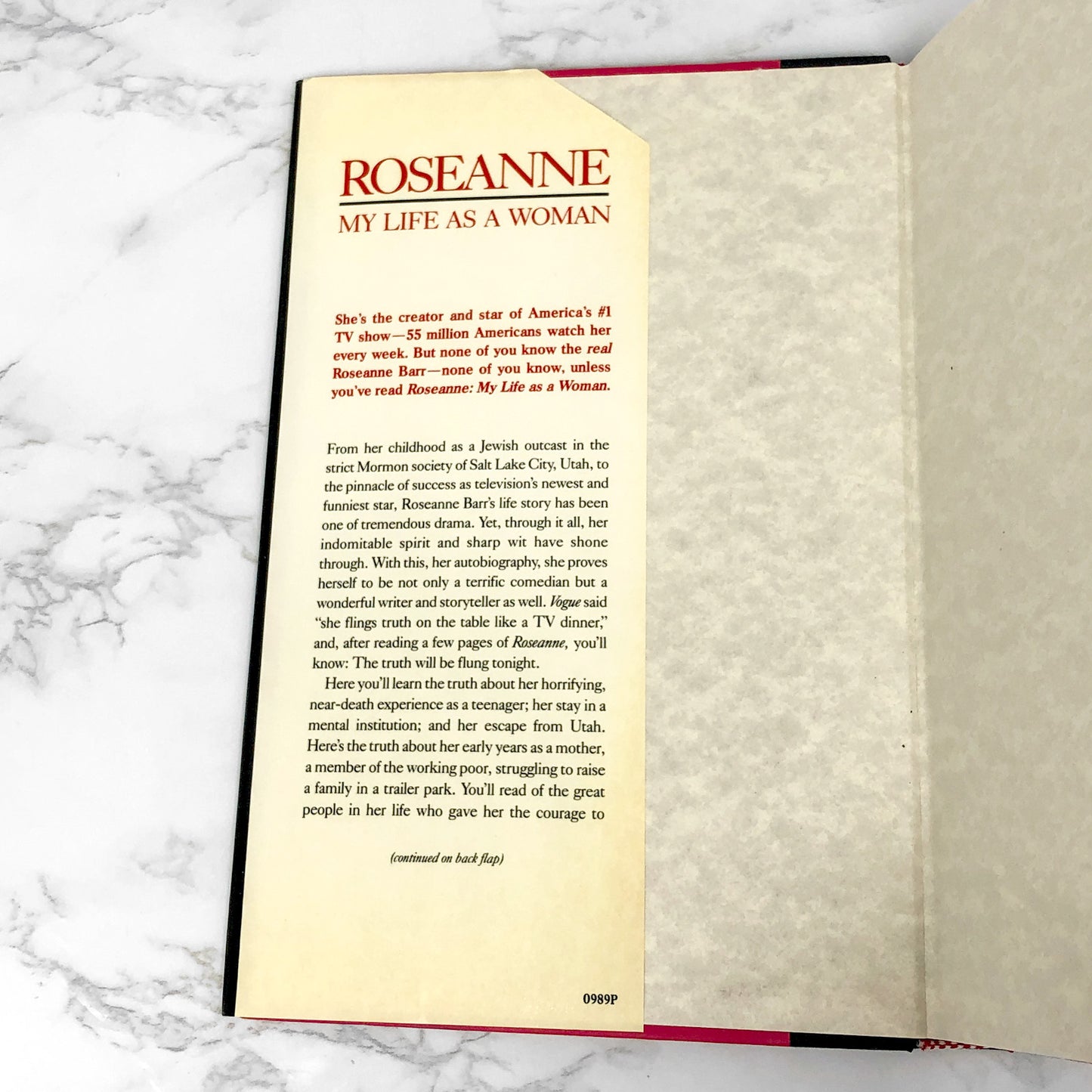 My Life as a Woman by Roseanne Barr [FIRST EDITION] 1989