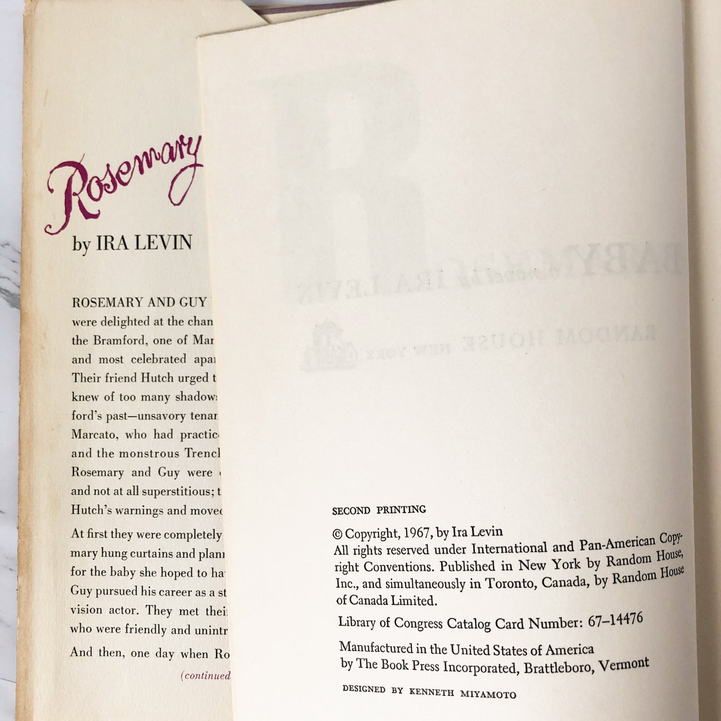 Rosemary's Baby by Ira Levin [FIRST EDITION] - Bookshop Apocalypse