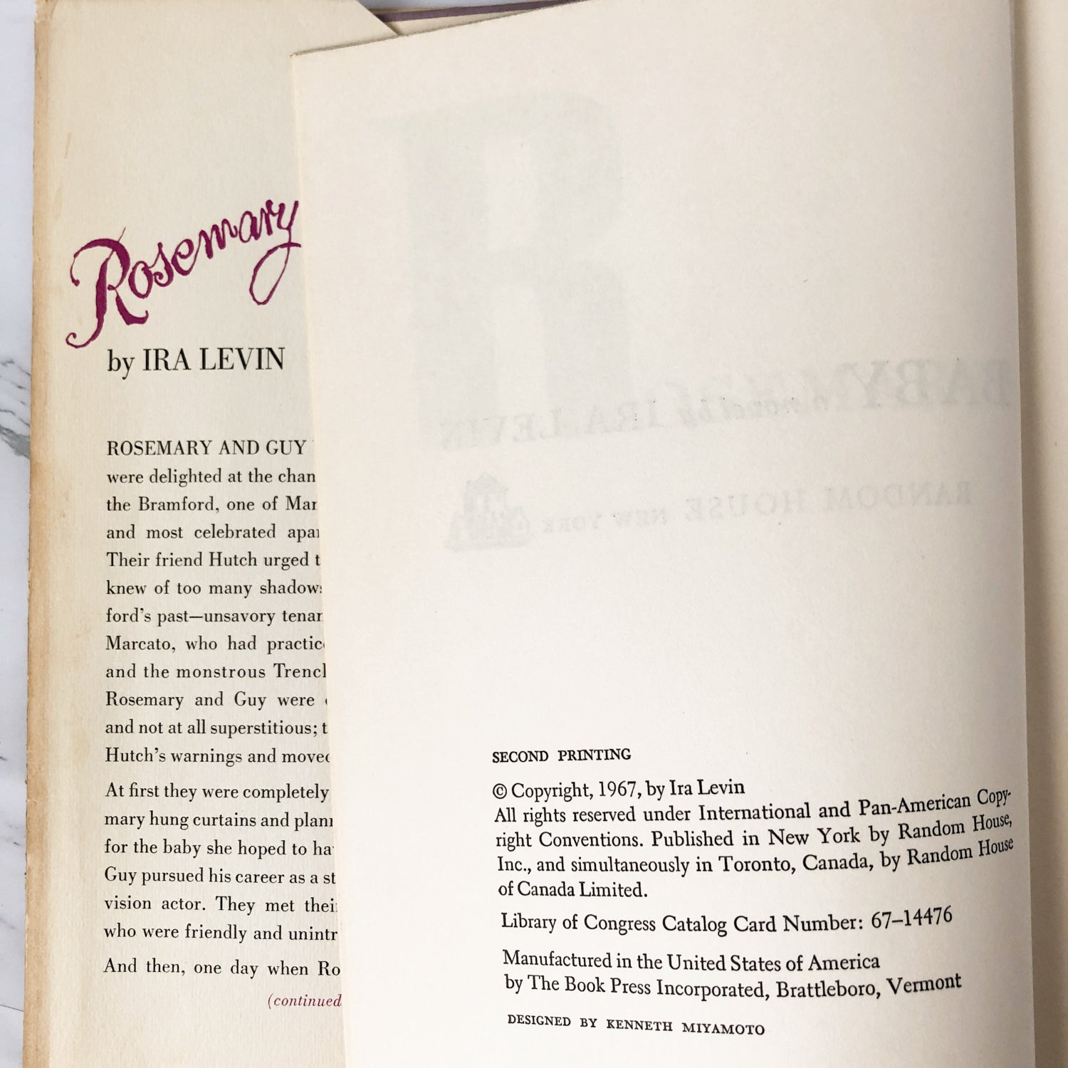 Rosemary's Baby by Ira Levin [FIRST EDITION] - Bookshop Apocalypse