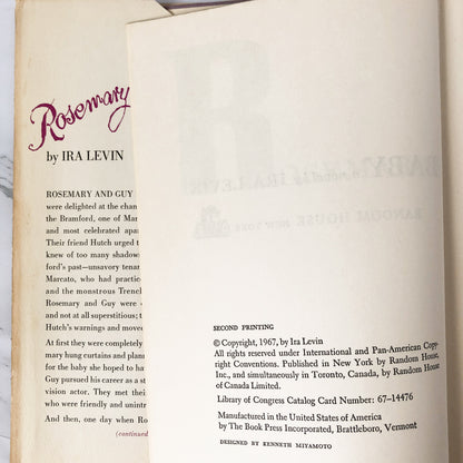 Rosemary's Baby by Ira Levin [FIRST EDITION] - Bookshop Apocalypse