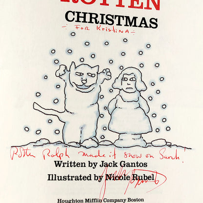 Rotten Ralph's Rotten Christmas by Jack Gantos SIGNED! [FIRST EDITION / 1984]