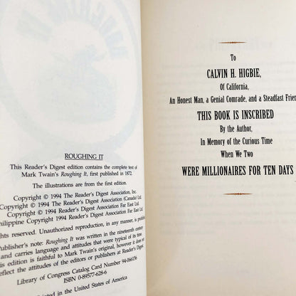 Roughing It by Mark Twain [ILLUSTRATED HARDCOVER / 1994]