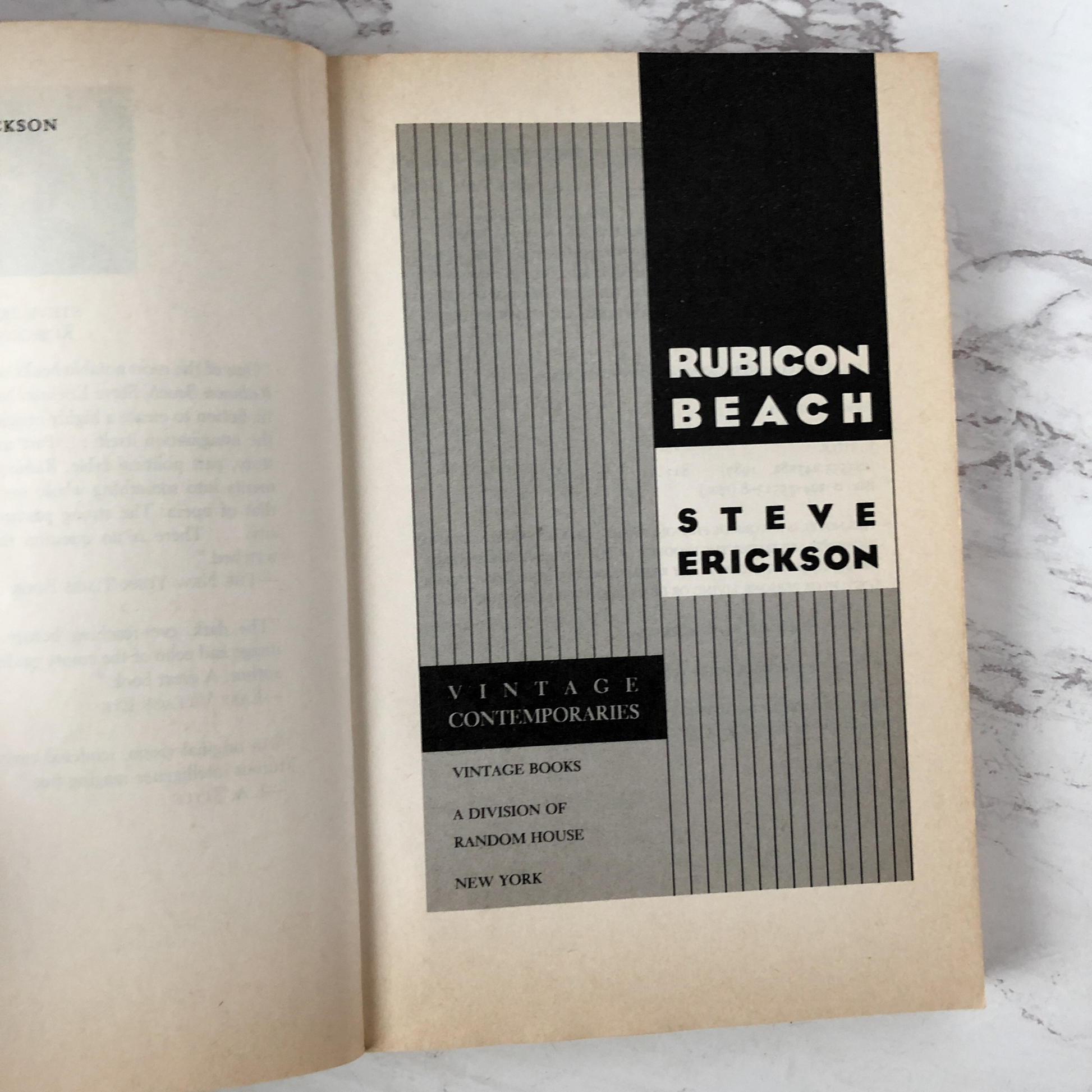 Rubicon Beach by Steve Erickson [FIRST PAPERBACK PRINTING] - Bookshop Apocalypse