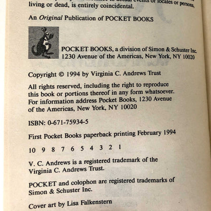 Ruby by V.C. Andrews [FIRST PAPERBACK PRINTING] 1994