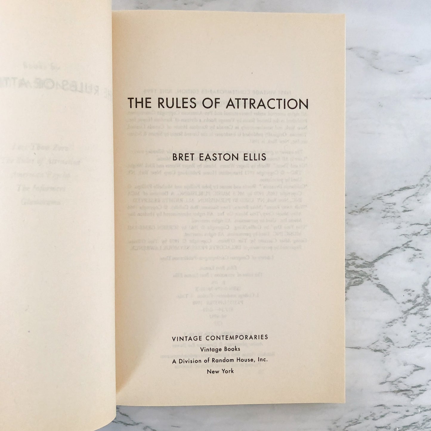 The Rules of Attraction by Bret Easton Ellis [TRADE PAPERBACK / 1998]