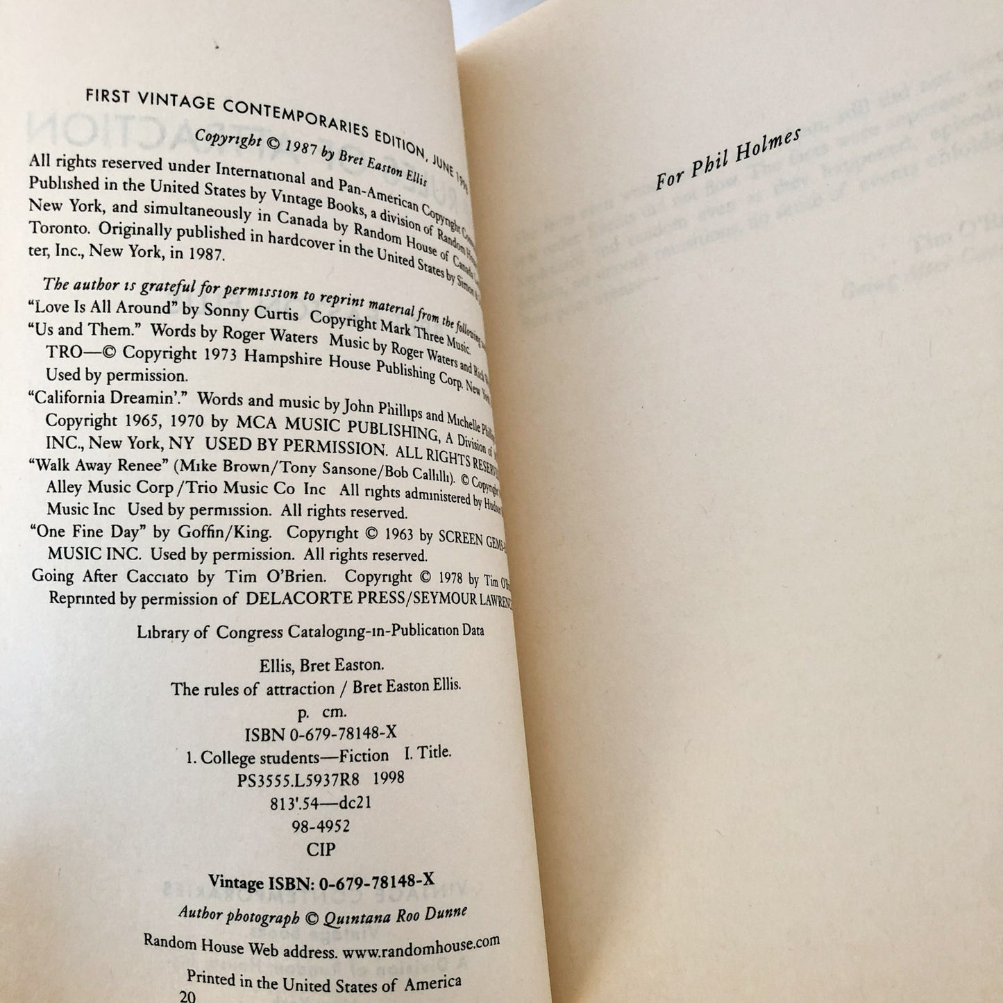 The Rules of Attraction by Bret Easton Ellis [TRADE PAPERBACK / 1998]