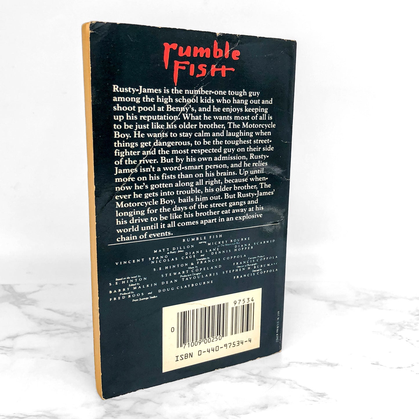 Rumble Fish by S.E. Hinton [MOVIE TIE-IN PAPERBACK] 1983 • Laurel-Leaf