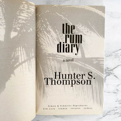 The Rum Diary by Hunter S. Thompson [TRADE PAPERBACK / 1998]
