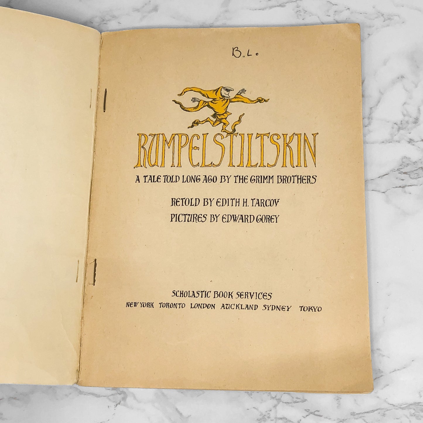 Rumpelstiltskin by Edith H. Tarcov & Edward Gorey [1973 READ-ALONG BOOK & 7"]