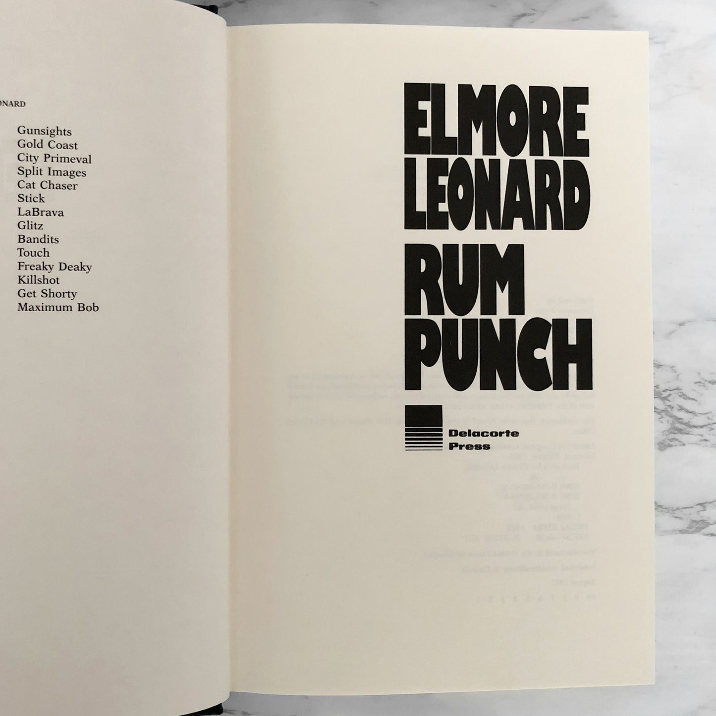 Rum Punch by Elmore Leonard [FIRST EDITION / FIRST PRINTING]