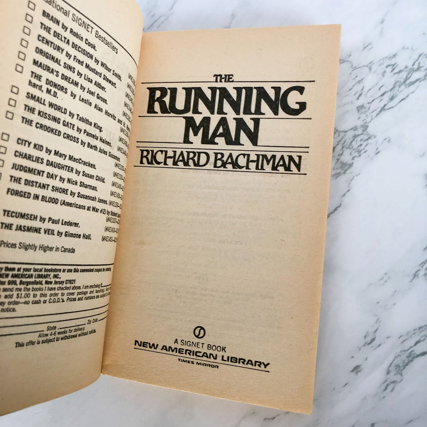 The Running Man by Richard Bachman aka Stephen King [FIRST EDITION / FIRST PRINTING]