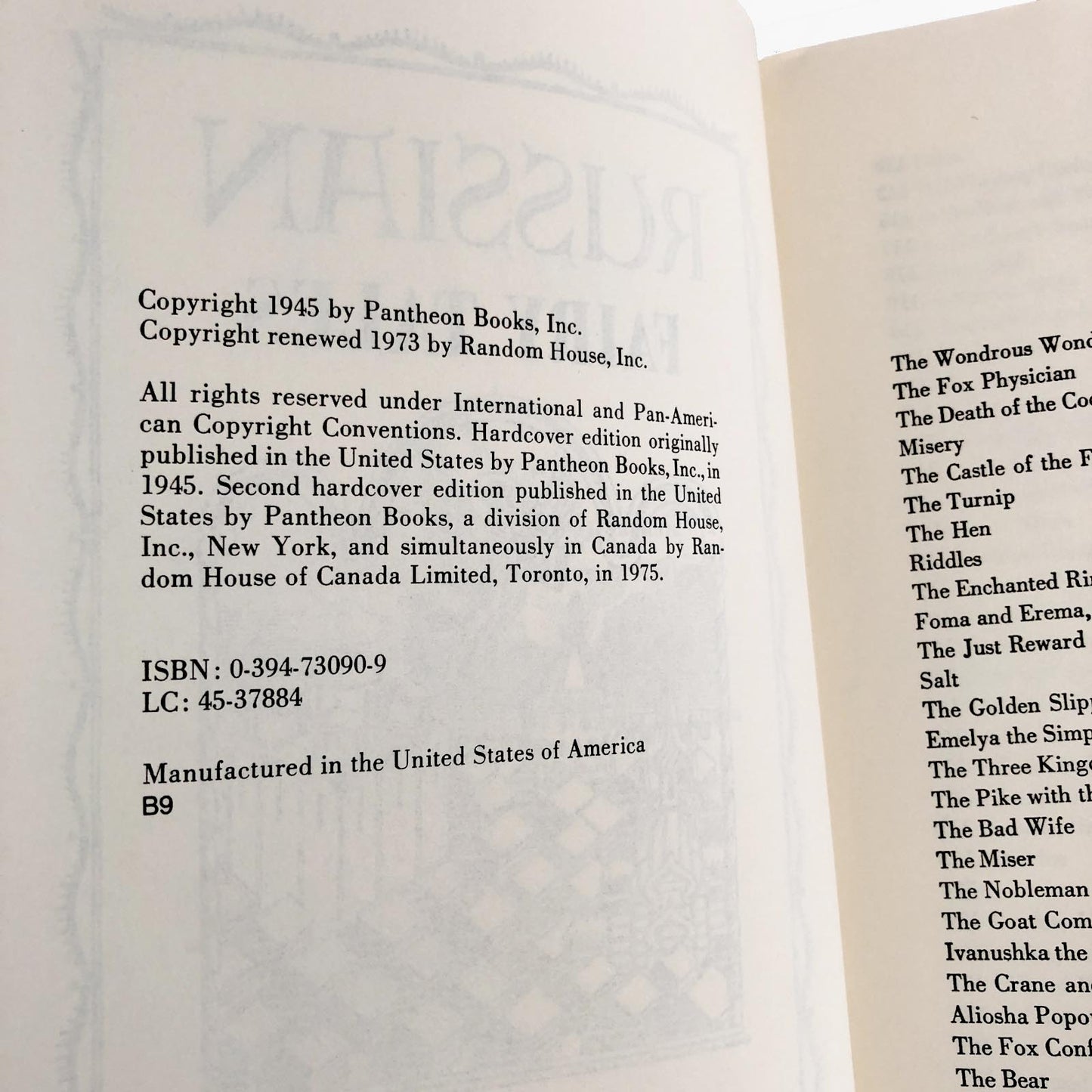 Russian Fairy Tales collected by Alexander Afanasyev [PANTHEON SOFTCOVER / 1975]