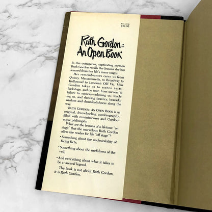 An Open Book by Ruth Gordon [FIRST EDITION • FIRST PRINTING] 1980