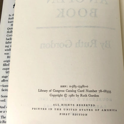 An Open Book by Ruth Gordon [FIRST EDITION • FIRST PRINTING] 1980