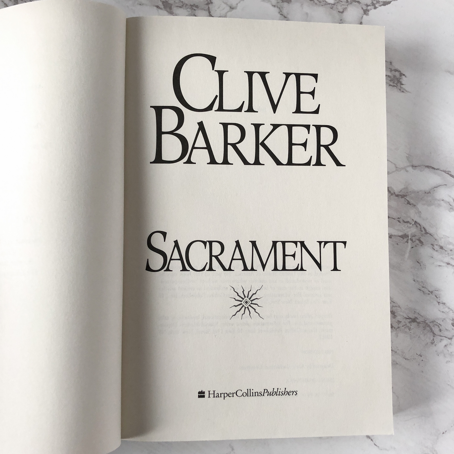 Sacrament by Clive Barker - Bookshop Apocalypse