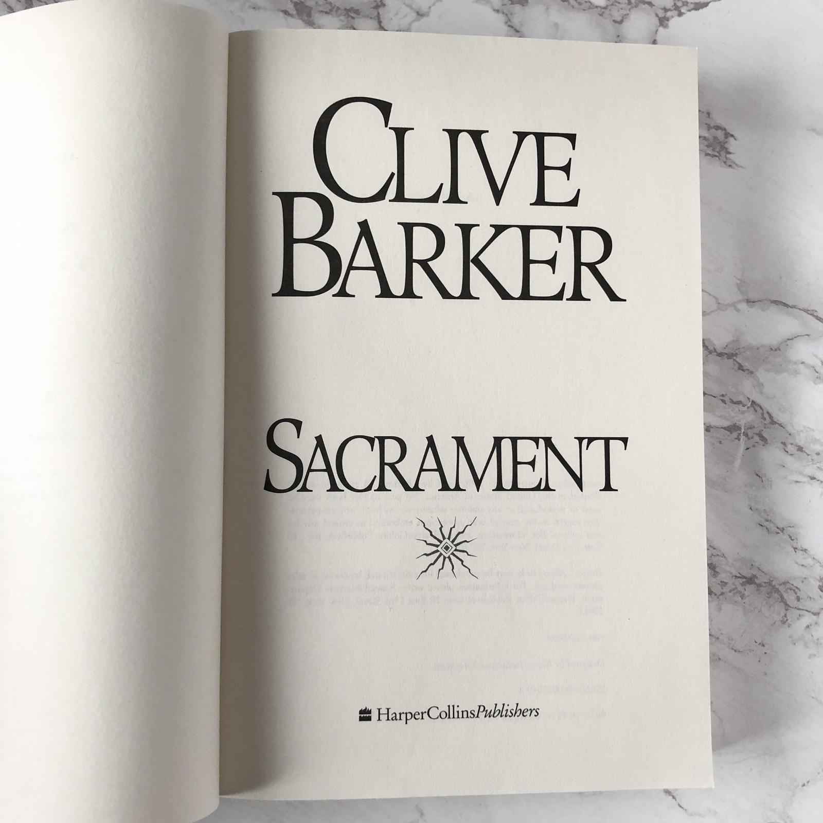Sacrament by Clive Barker - Bookshop Apocalypse