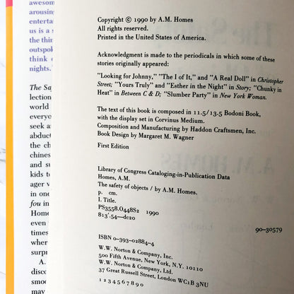 The Safety of Objects by A.M. Homes SIGNED! [FIRST EDITION / FIRST PRINTING]