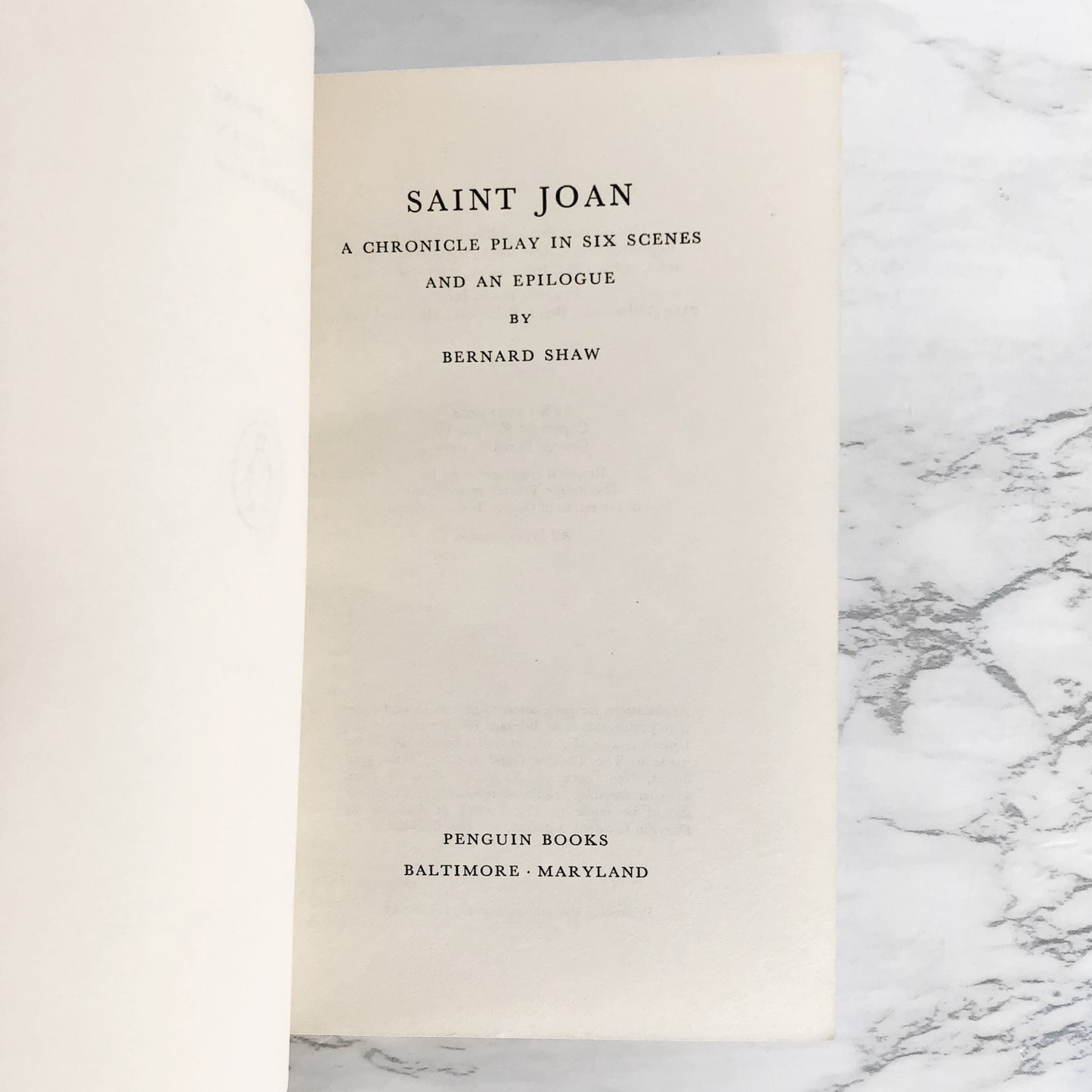 Saint Joan by Bernard Shaw [1969 PAPERBACK]
