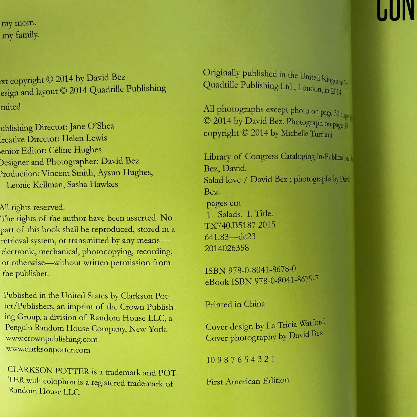 Salad Love: 260 Crunchy, Savory, and Filling Meals You Can Make Every Day by David Bez - Bookshop Apocalypse