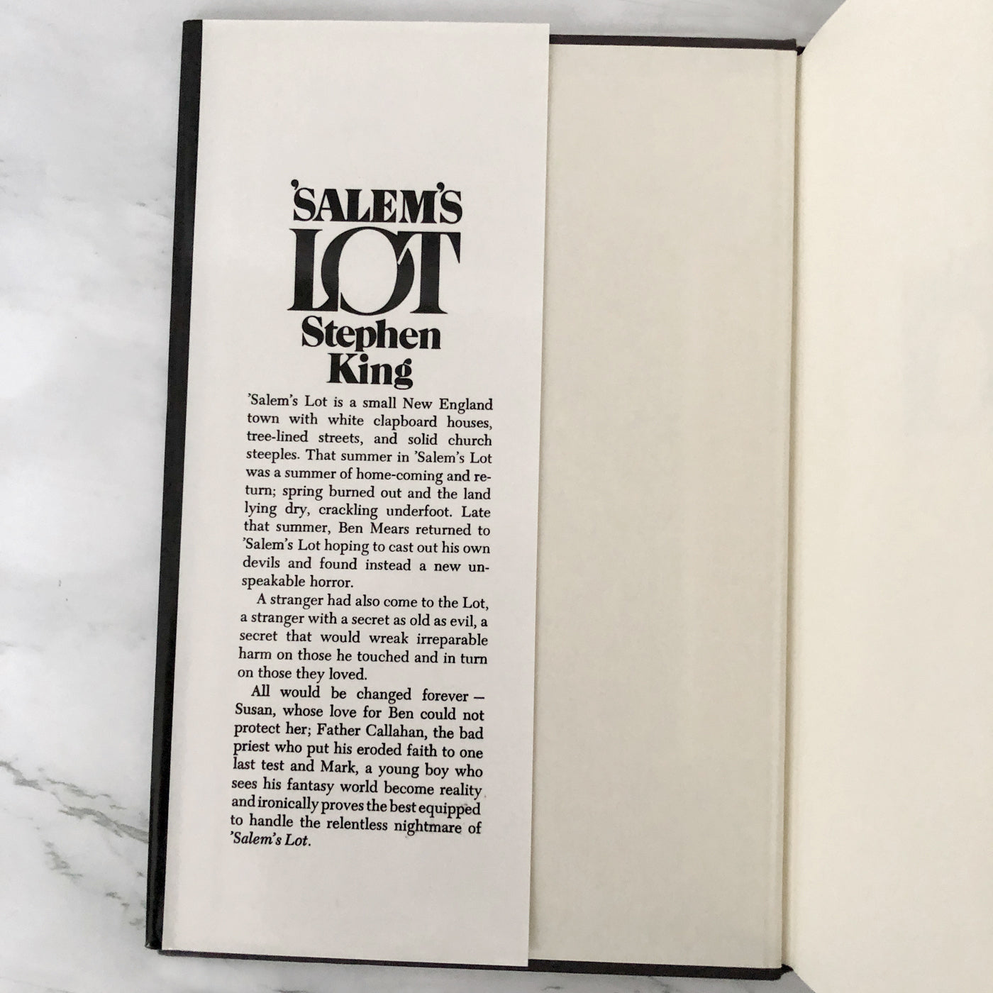 Salem's Lot by Stephen King [FIRST BOOK CLUB EDITION / 1975]