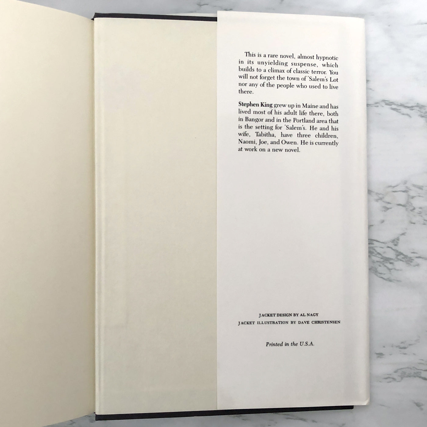 Salem's Lot by Stephen King [FIRST BOOK CLUB EDITION / 1975]