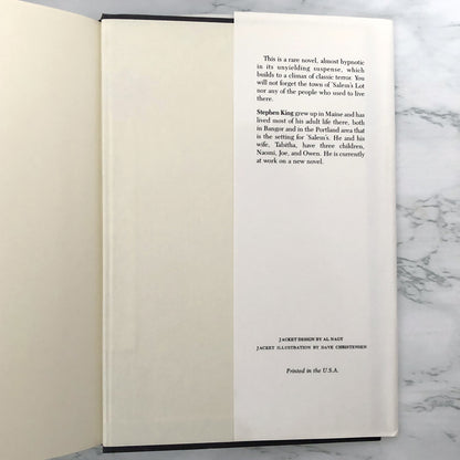 Salem's Lot by Stephen King [FIRST BOOK CLUB EDITION / 1975]