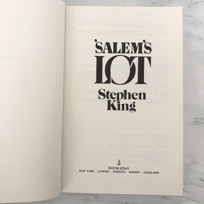 Salem's Lot by Stephen King [FIRST BOOK CLUB EDITION / 1975]