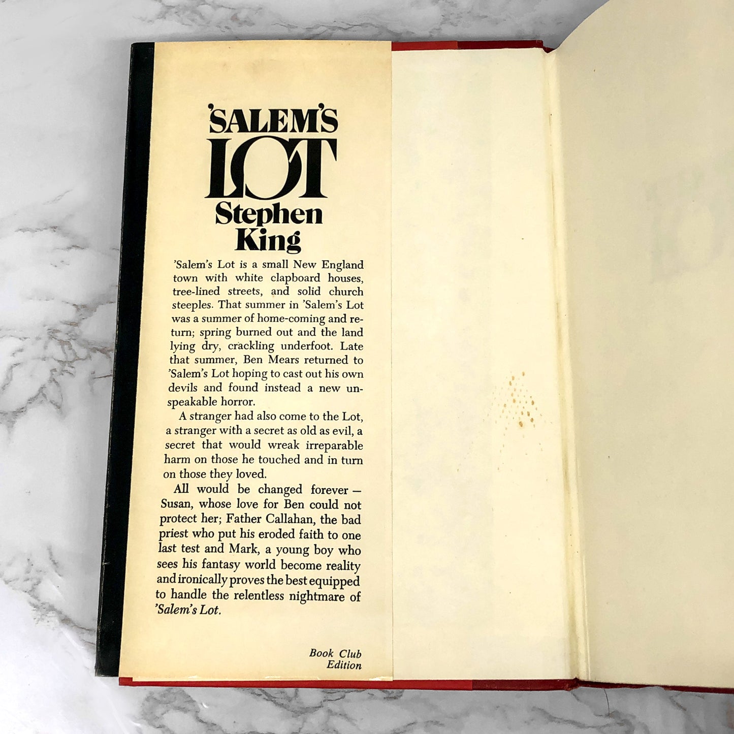 Salem's Lot by Stephen King [1975 HARDCOVER]