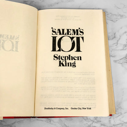 Salem's Lot by Stephen King [1975 HARDCOVER]