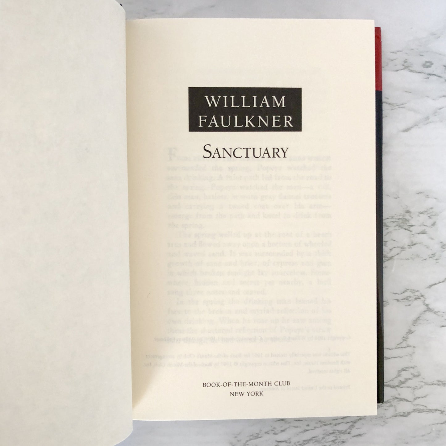 Sanctuary by William Faulkner [1997 HARDCOVER] • BOMC