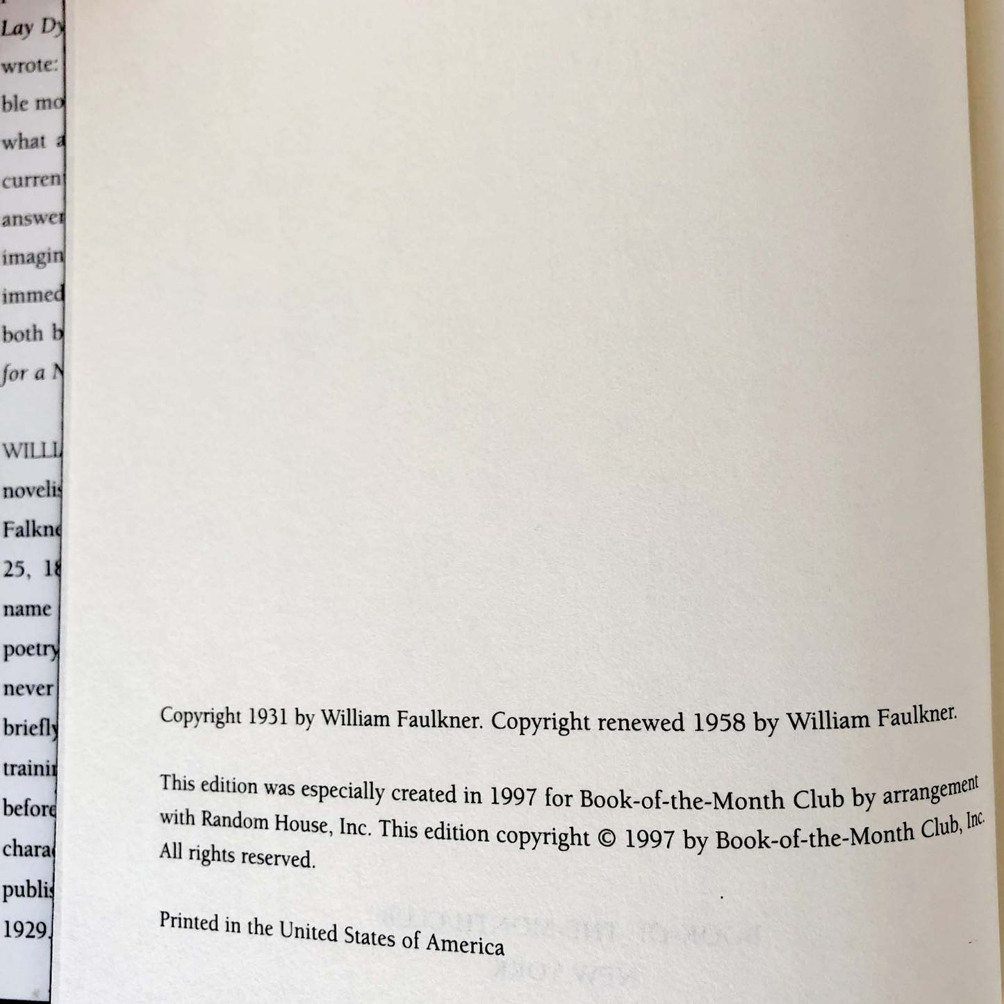 Sanctuary by William Faulkner [1997 HARDCOVER] • BOMC