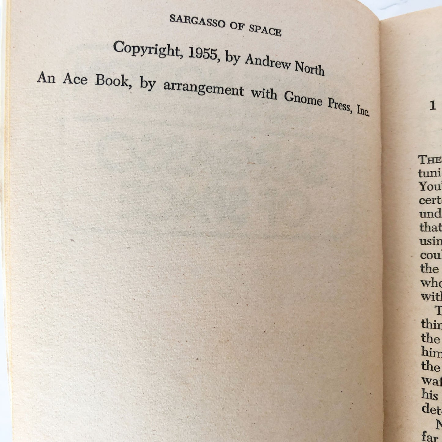 Sargasso of Space by Andre Norton [1955 PAPERBACK]