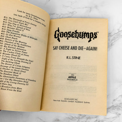 Say Cheese and Die Again! by R.L. Stine [1996 FIRST EDITION] Goosebumps #44