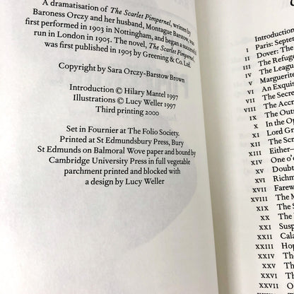 The Scarlet Pimpernel by Baroness Emmuska Orczy [THE FOLIO SOCIETY] 1997