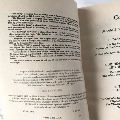 Scary Stories To Tell in the Dark by Alvin Schwarz [1991 PAPERBACK] - Bookshop Apocalypse