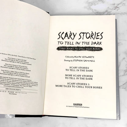 Scary Stories To Tell in the Dark: 3 Books to Chill Your Bones by Alvin Schwarz [HARDCOVER OMNIBUS]