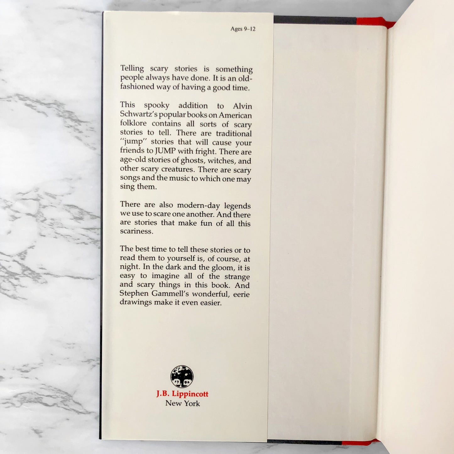 Scary Stories To Tell in the Dark by Alvin Schwarz [RARE TRUE FIRST EDITION] 1981 J.B. Lippincott / Hardcover