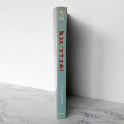 School For Scandal: A Victorian Novel by Anonymous [1985 SLEAZE PAPERBACK]