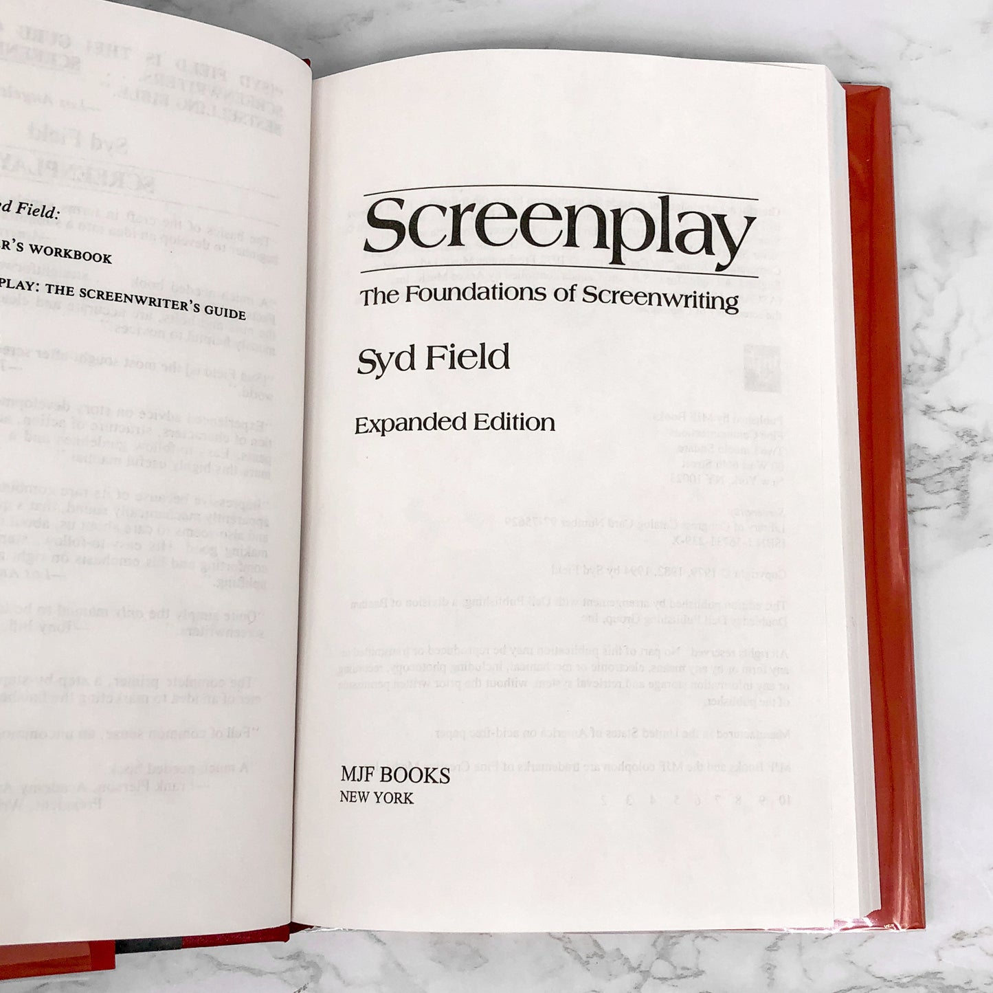 Screenplay: The Foundations of Screenwriting by Syd Field [FIRST EDITION HARDCOVER] 1994
