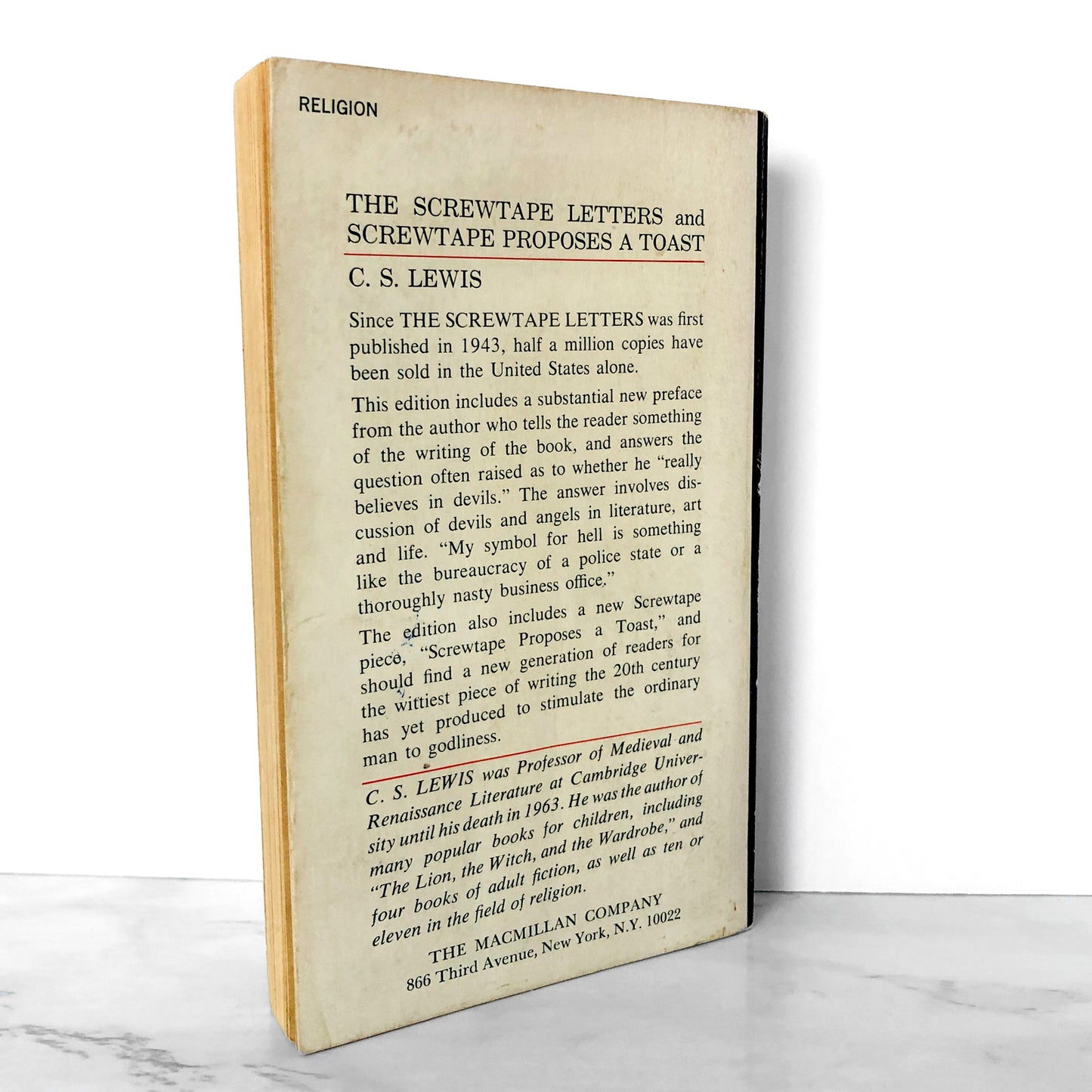 The Screwtape Letters by C.S. Lewis [1972 PAPERBACK] • Macmillan