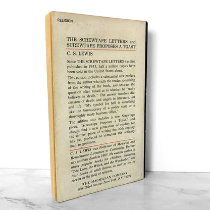 The Screwtape Letters by C.S. Lewis [1972 PAPERBACK] • Macmillan