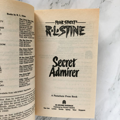Fear Street #36: Secret Admirer by R.L. Stine - Bookshop Apocalypse