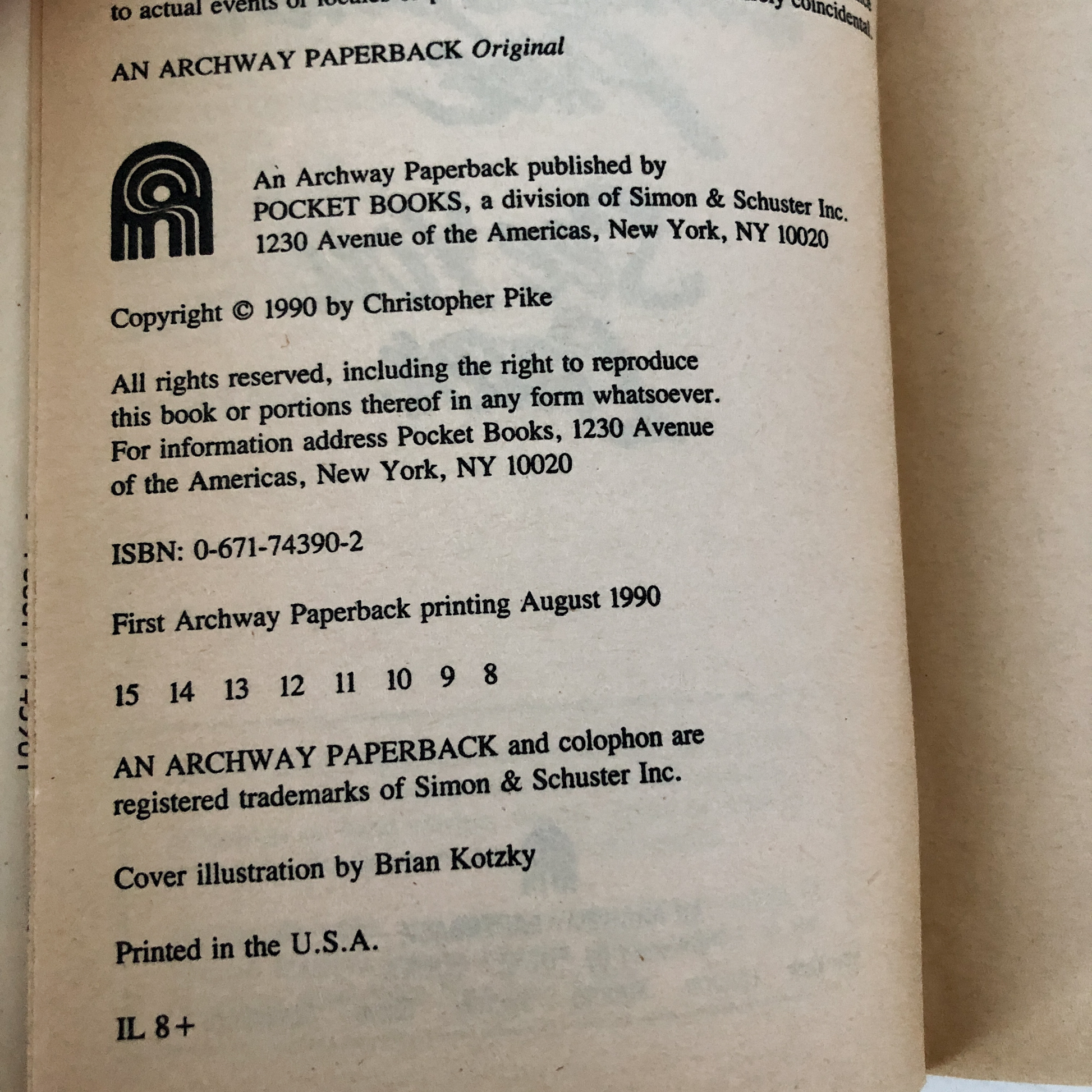 See You Later by Christopher Pike [FIRST EDITION PAPERBACK / 1990] - Bookshop Apocalypse