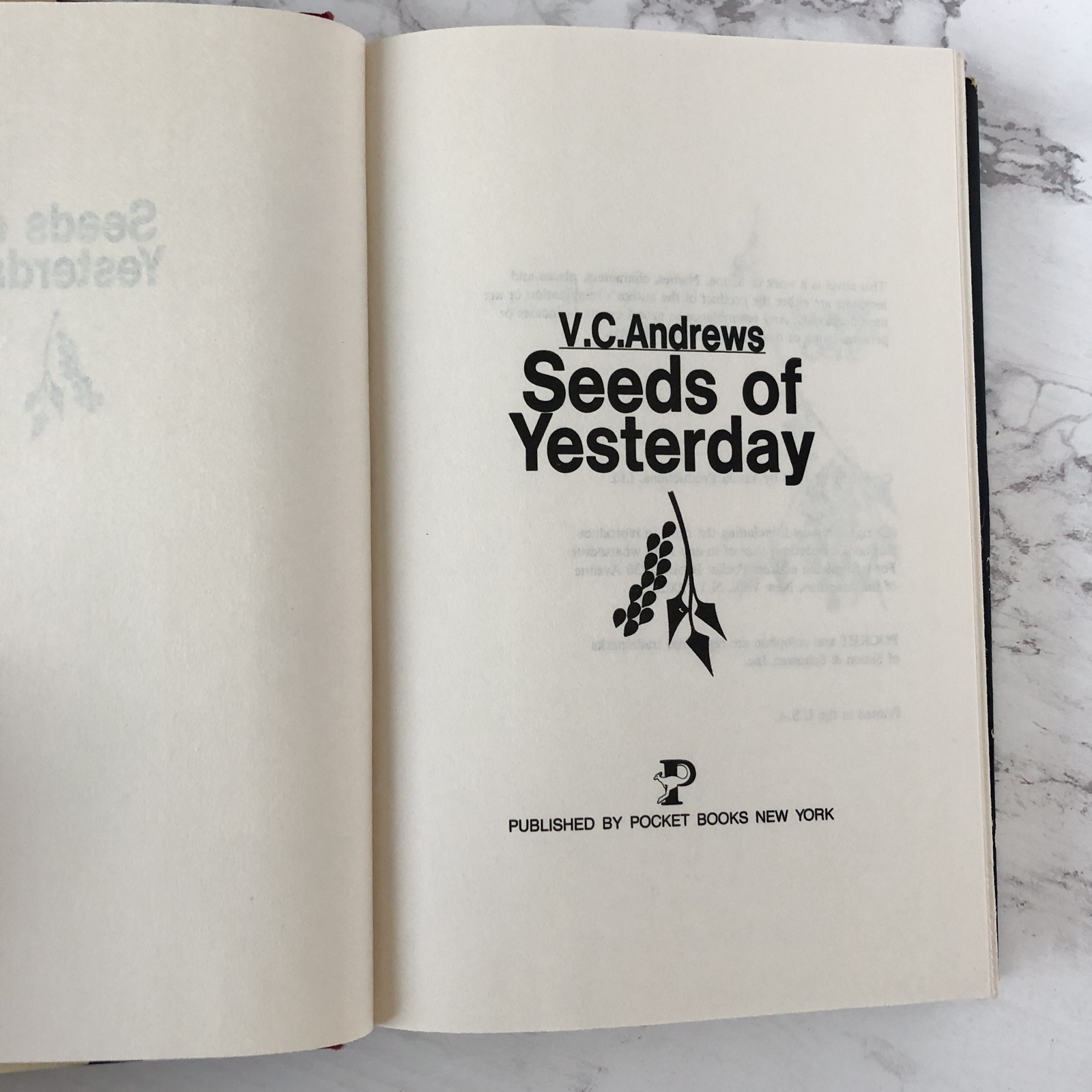 Seeds of Yesterday by V.C. Andrews [BCE] - Bookshop Apocalypse
